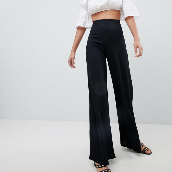 PrettyLittleThing Pants - High Waisted Wide Leg Pants